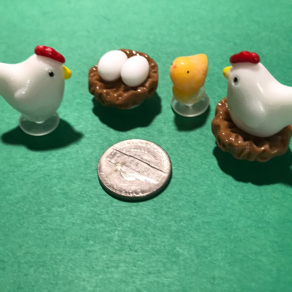 Mommy Hen Chicken Nest Eggs Croc Charms Jibbitz 4 pcs